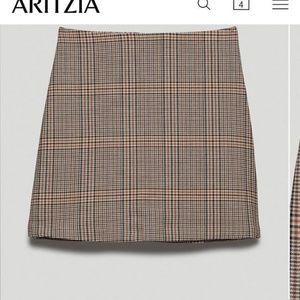 Wilfred Classic Mini Skirt Plaid, A-line mini skirt